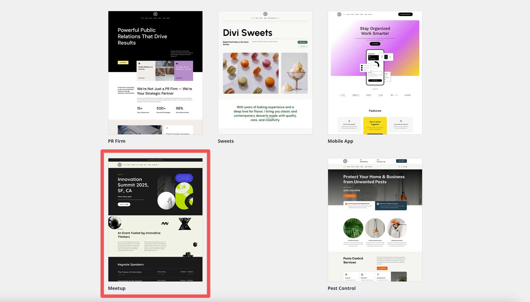 Diviのミートアップスターターサイト