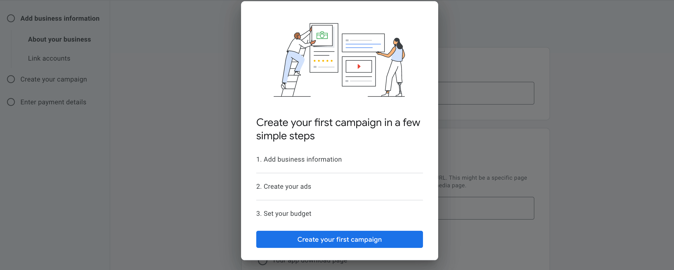 Google広告で最初のキャンペーンオプションを作成します