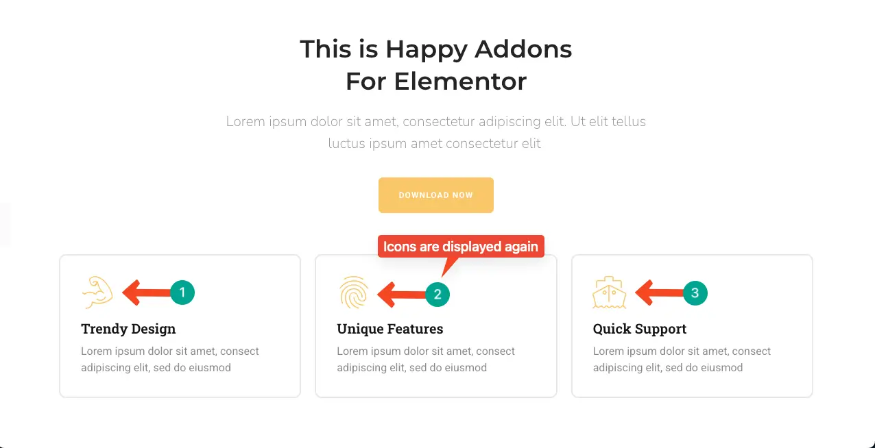 ロードではないElementorアイコンを修正する方法(実績のあるガイド)8 Check icons on the frontend again