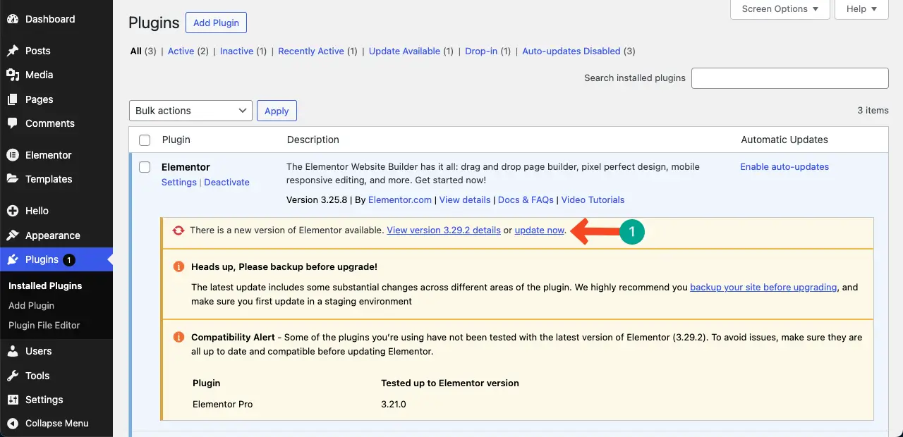ロードではないElementorアイコンを修正する方法(実績のあるガイド)11 Update Elementor Plugin