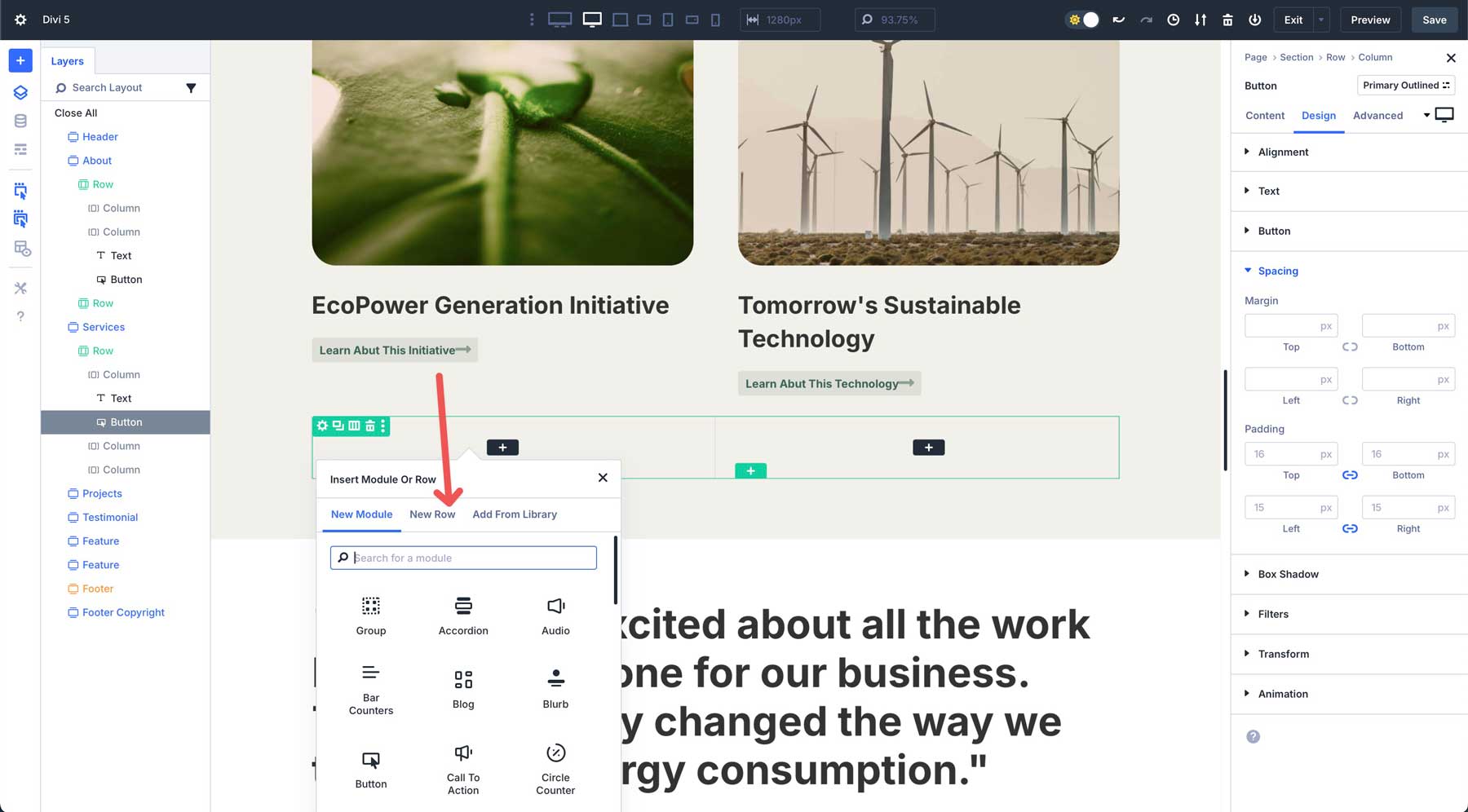 Divi 5ネストされた列