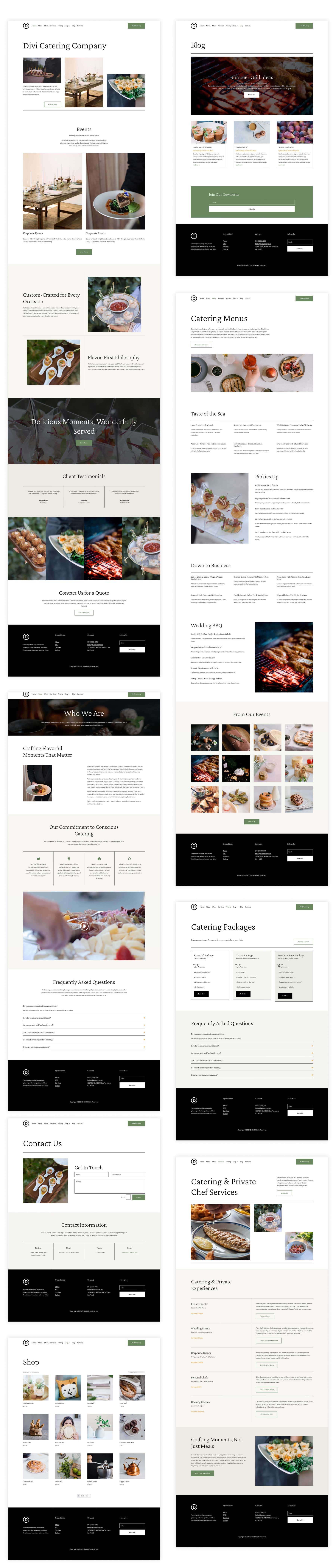 Diviのケータリングスターターサイト