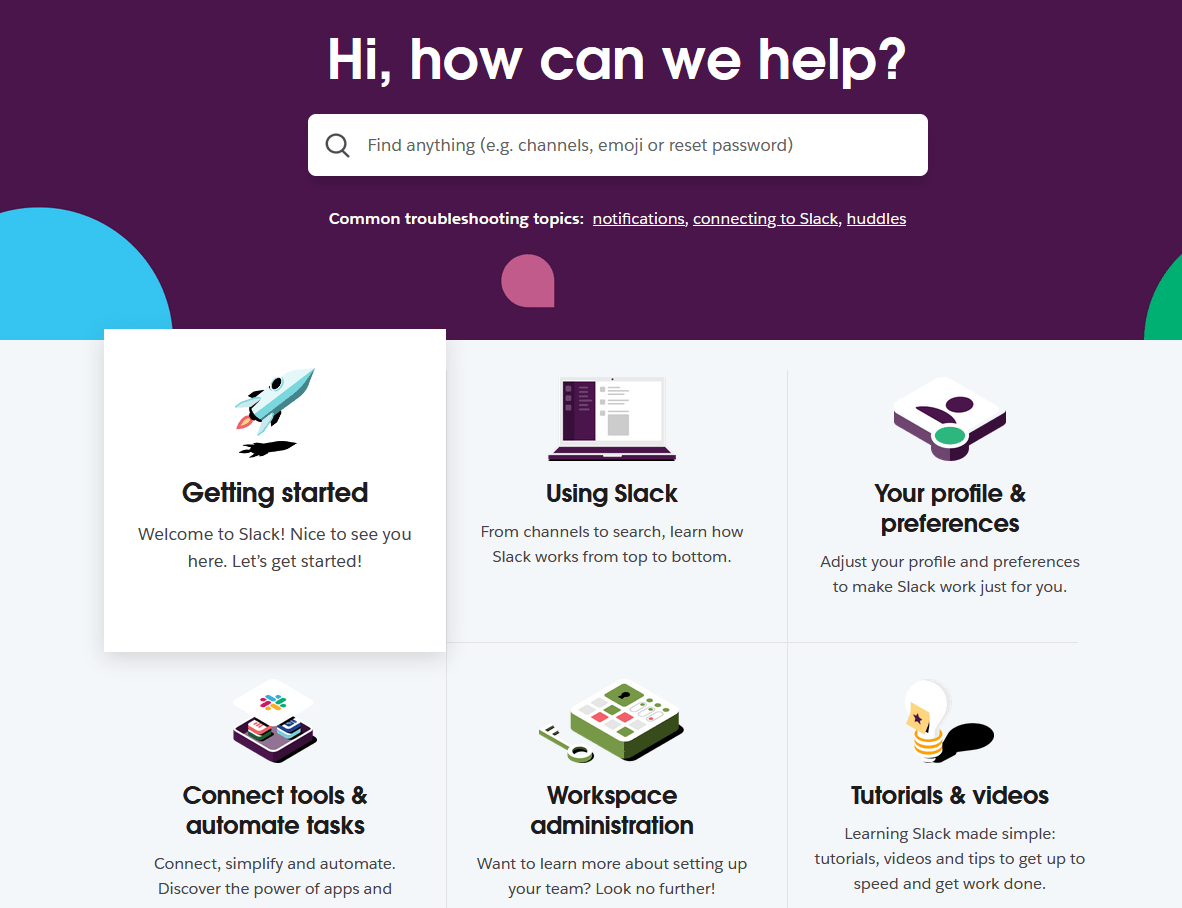 Slack-help-center-home-ヘロセム Slack help center home