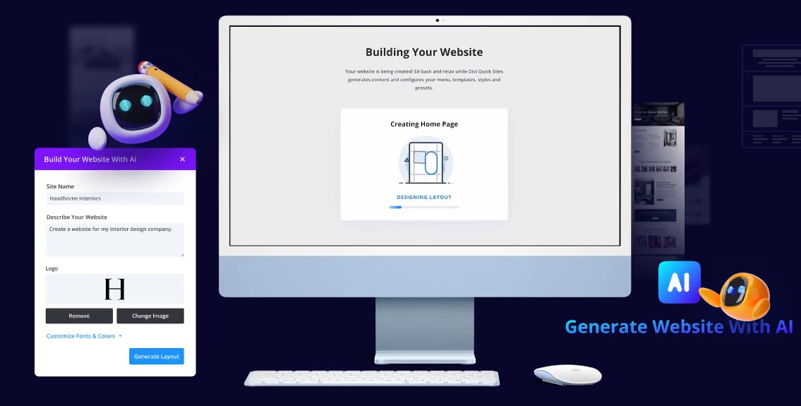 Divi AI Webサイトビルダー