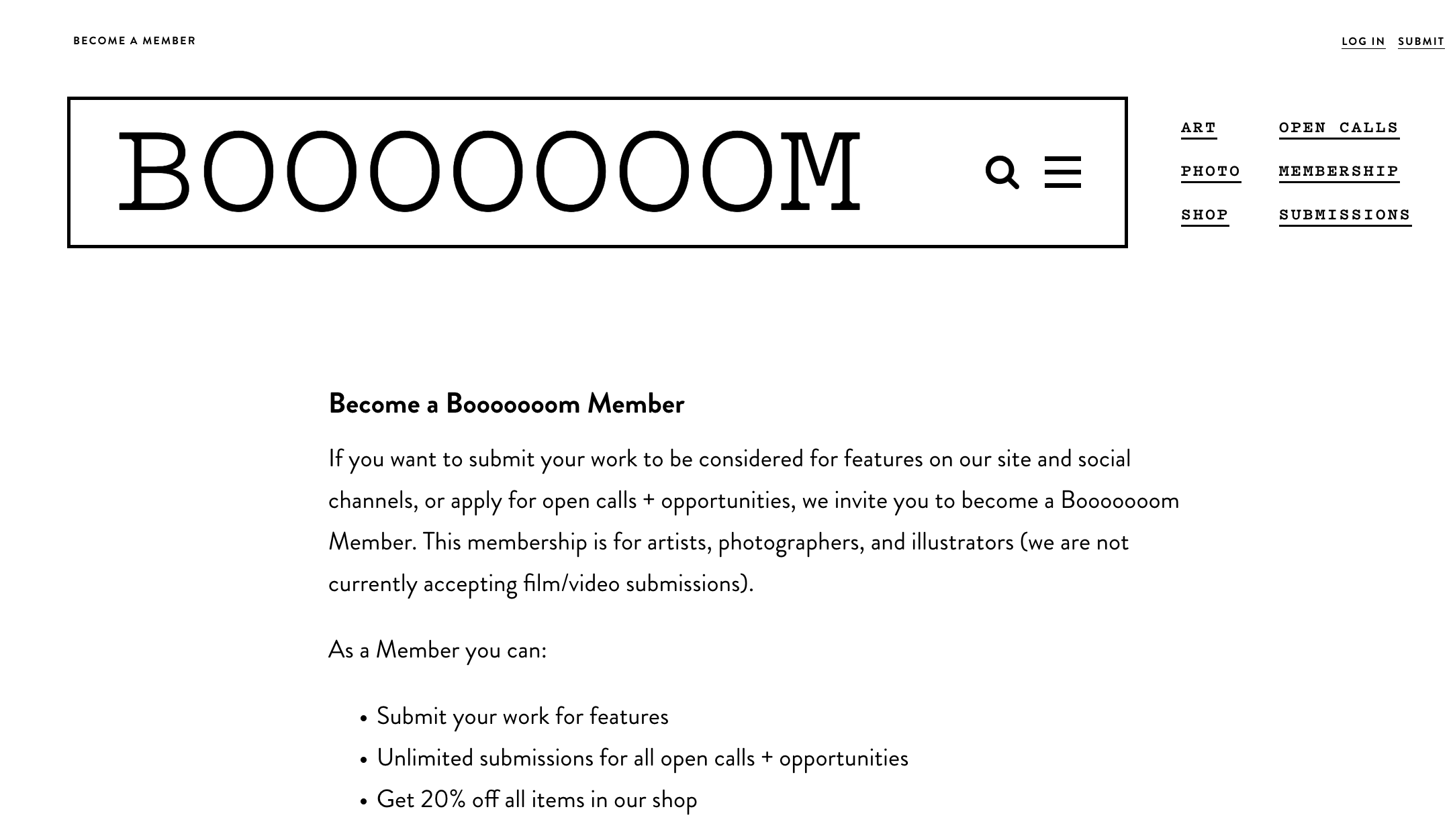 12。boooooooom-メンバーシップサイトの例