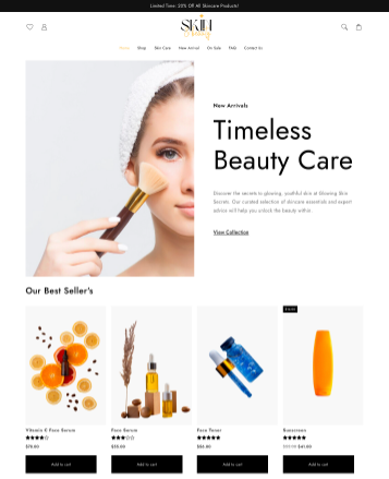 具有演示内容的最佳WooCommerce主题11 Skin Care Website Template