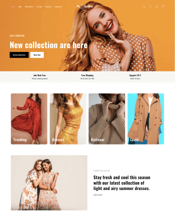 具有演示内容的最佳WooCommerce主题12 Clothing website template
