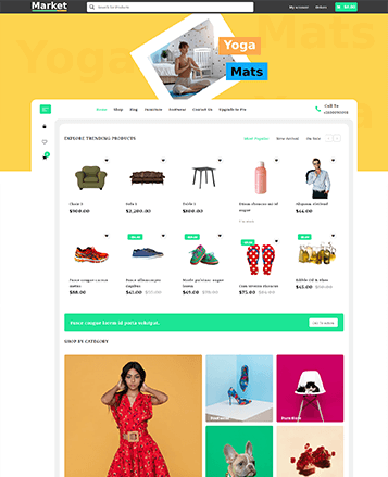 具有演示内容的最佳WooCommerce主题70 market