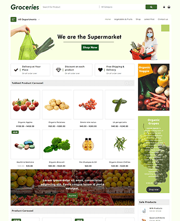 具有演示内容的最佳WooCommerce主题76 groceries