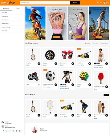 具有演示内容的最佳WooCommerce主题59 sport shop