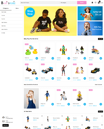 最佳WooCommerce主题具有演示内容60 baby store