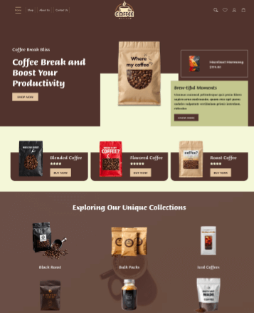 具有演示内容的最佳WooCommerce主题23 coffee store 3132