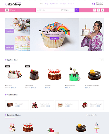 具有演示内容的最佳WooCommerce主题53 cake shop