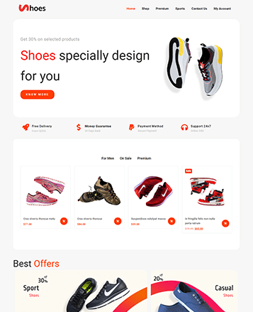 具有演示内容的最佳WooCommerce主题34 shoe store demo