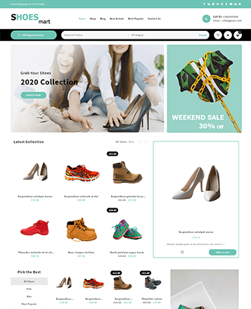最佳WooCommerce主题具有演示内容80 shoes footwear