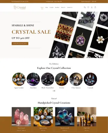 具有演示内容的最佳WooCommerce主题28 crystal 7921
