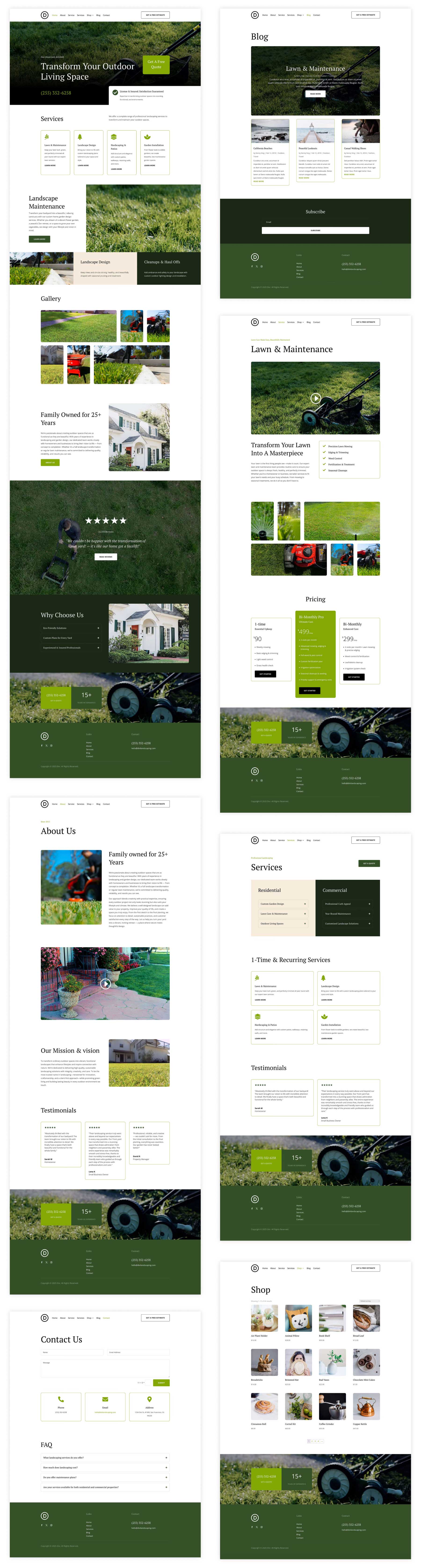 Landschaftsgestaltung Starter Site für Divi
