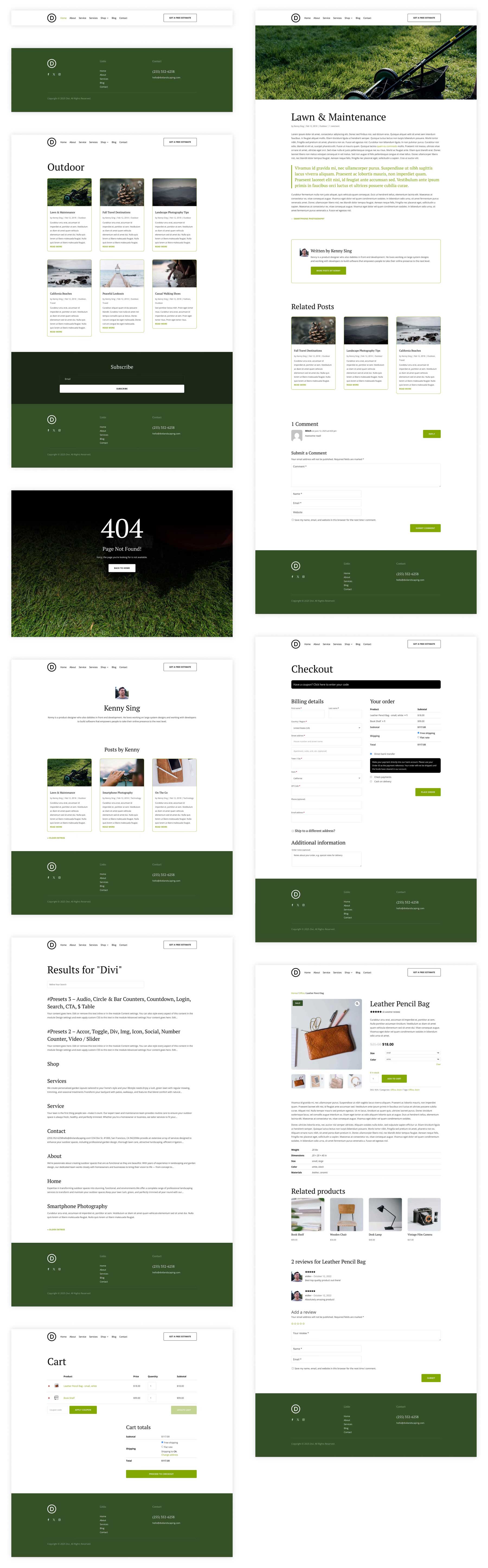 Landschaftsgestaltung Starter Site für Divi