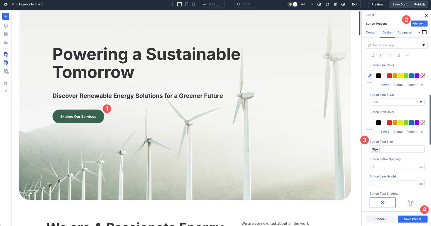 Divi 5の設計変数とプリセット