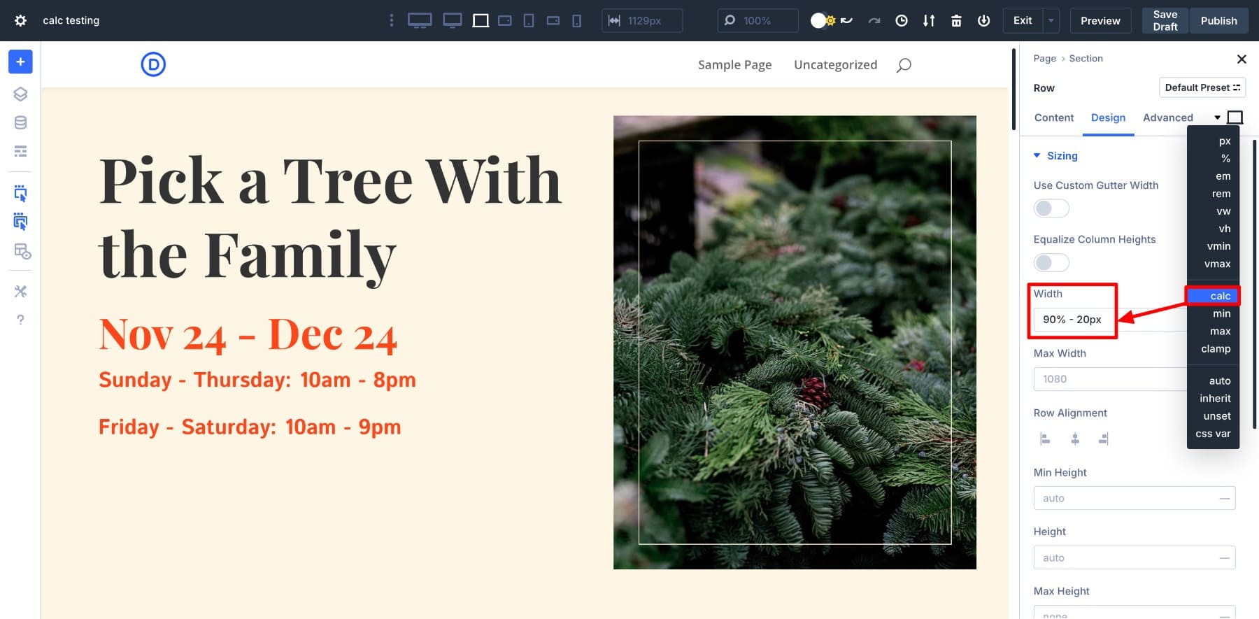 Divi 5で計算
