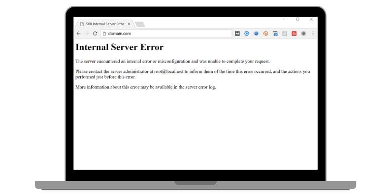 Server Error 500 în WordPress