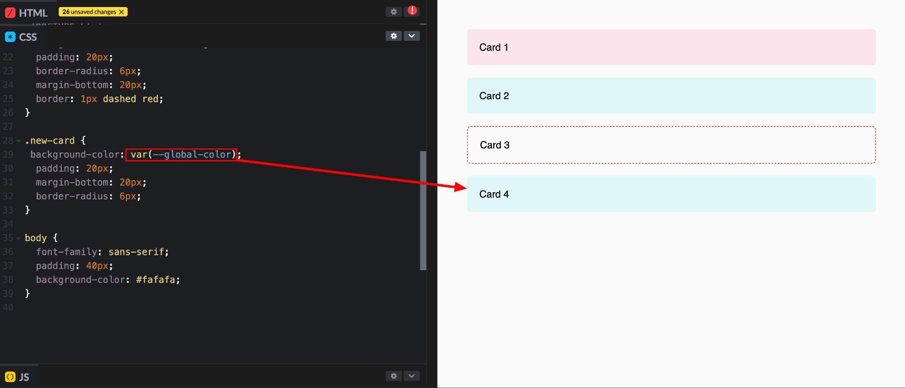 Variable CSS de raíz funciona