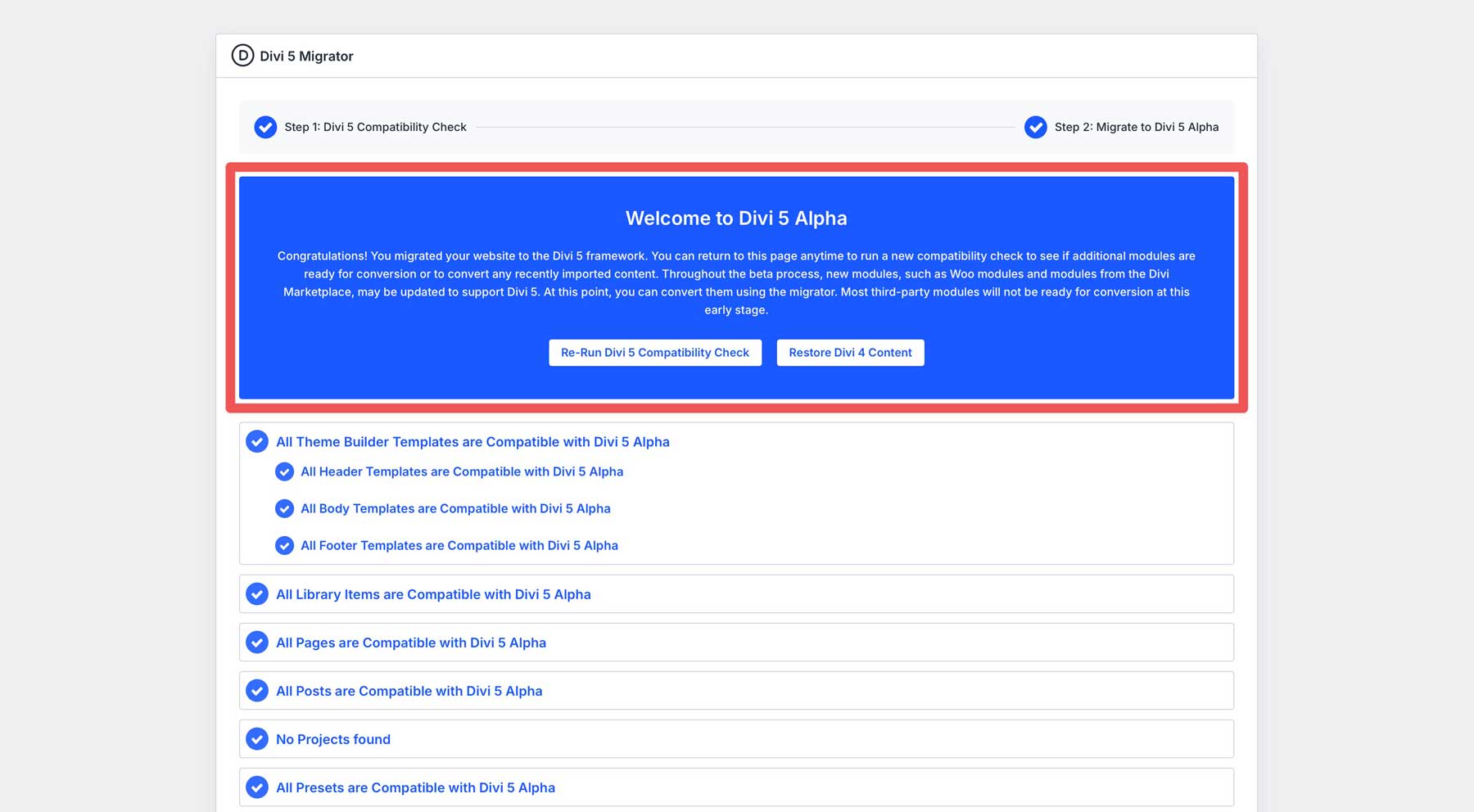 Divi 5 migrador