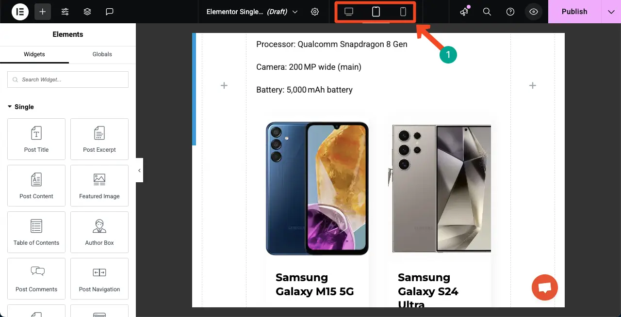 Make the Page Mobile Responsive