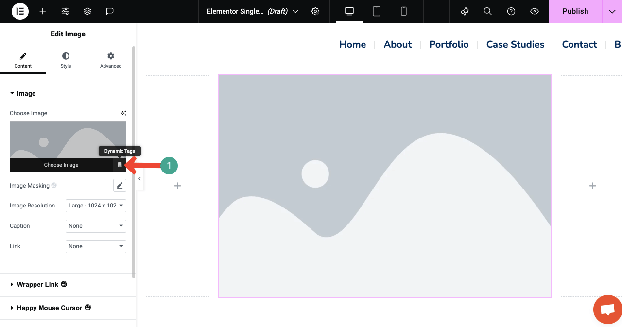 Set dynamic tags for the image
