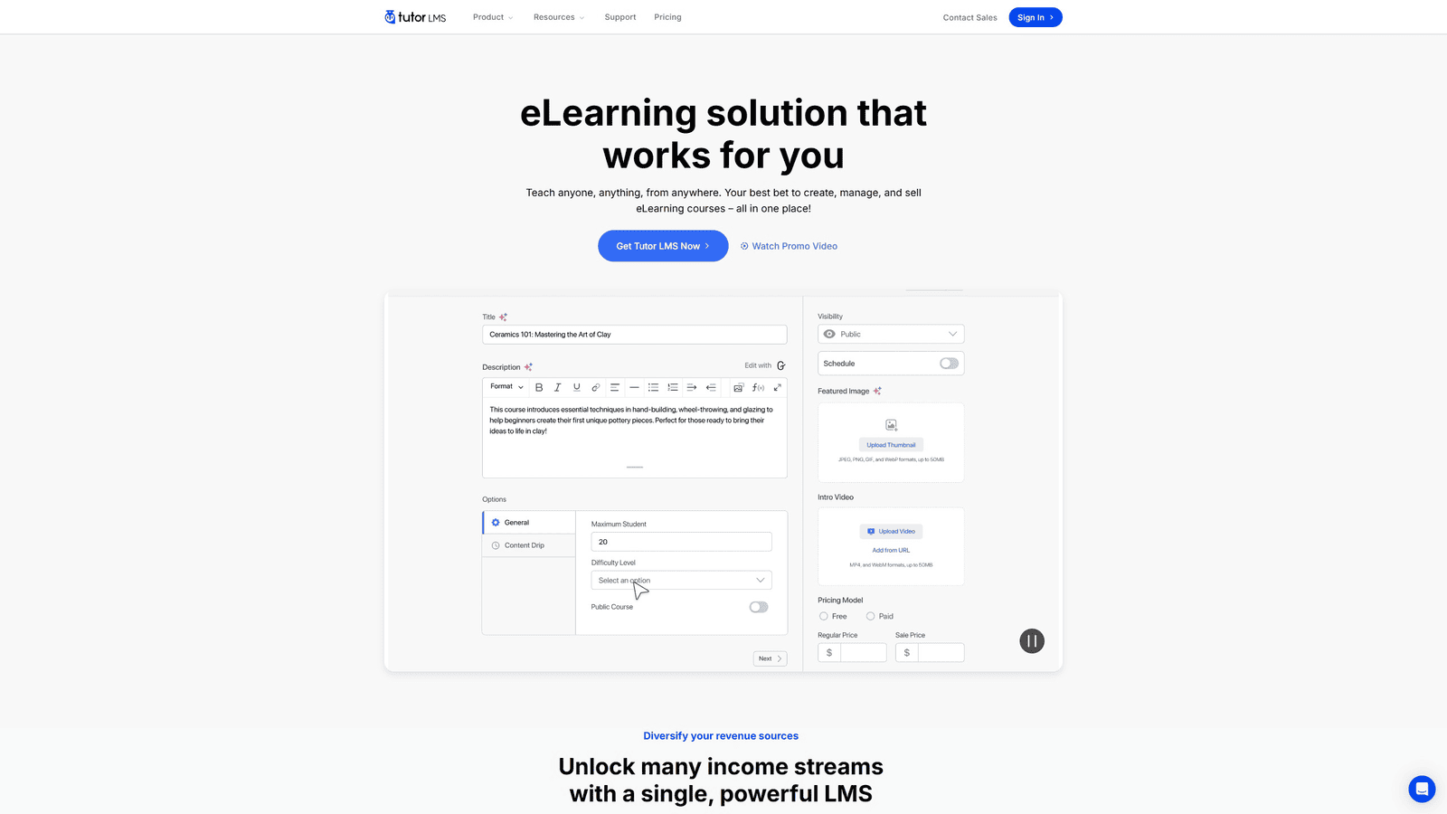 Tutor LMSのVisualは、コースバンドルとサブスクリプションサポートを備えた教育Webサイト向けの主要なWordPressプラグインです。