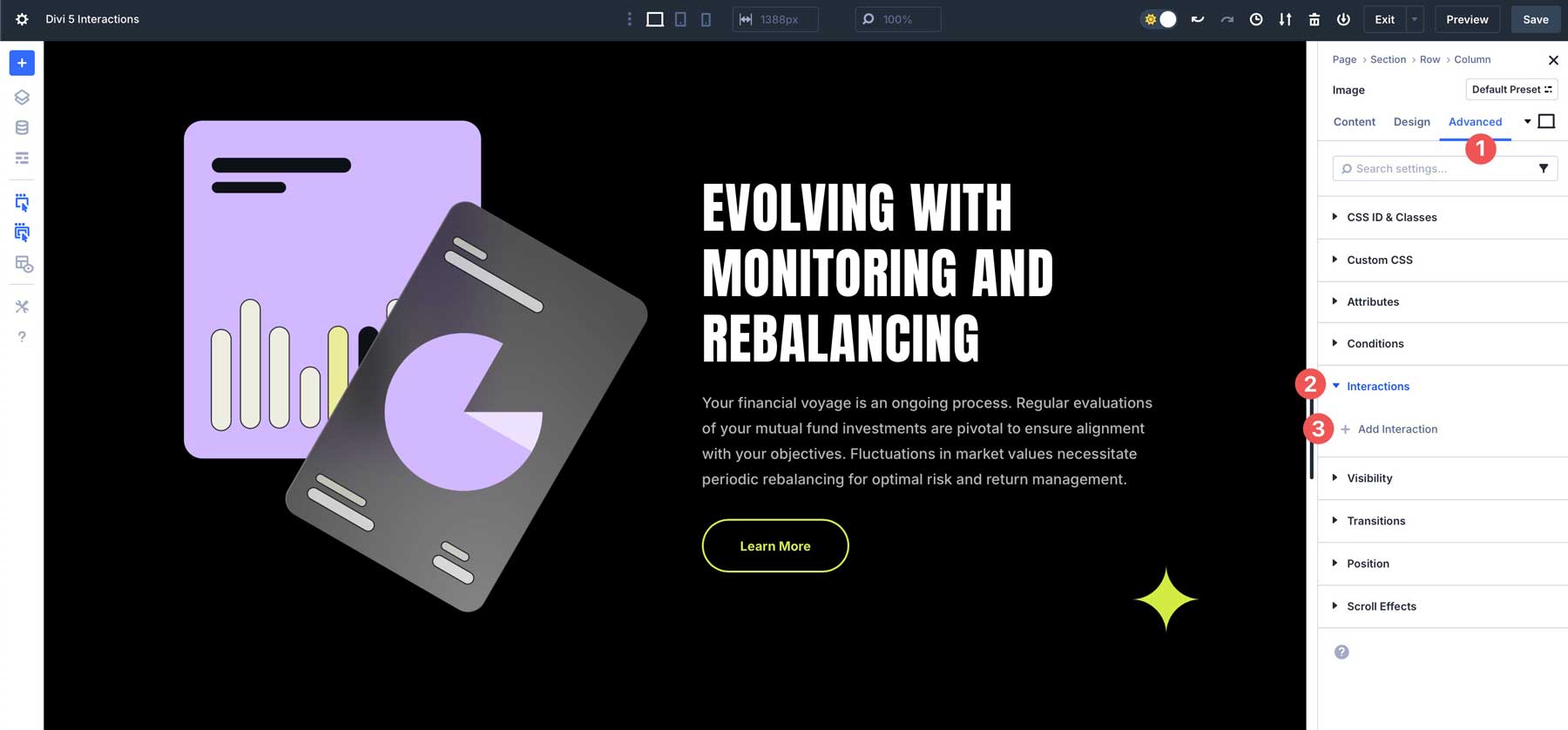 Divi 5の相互作用