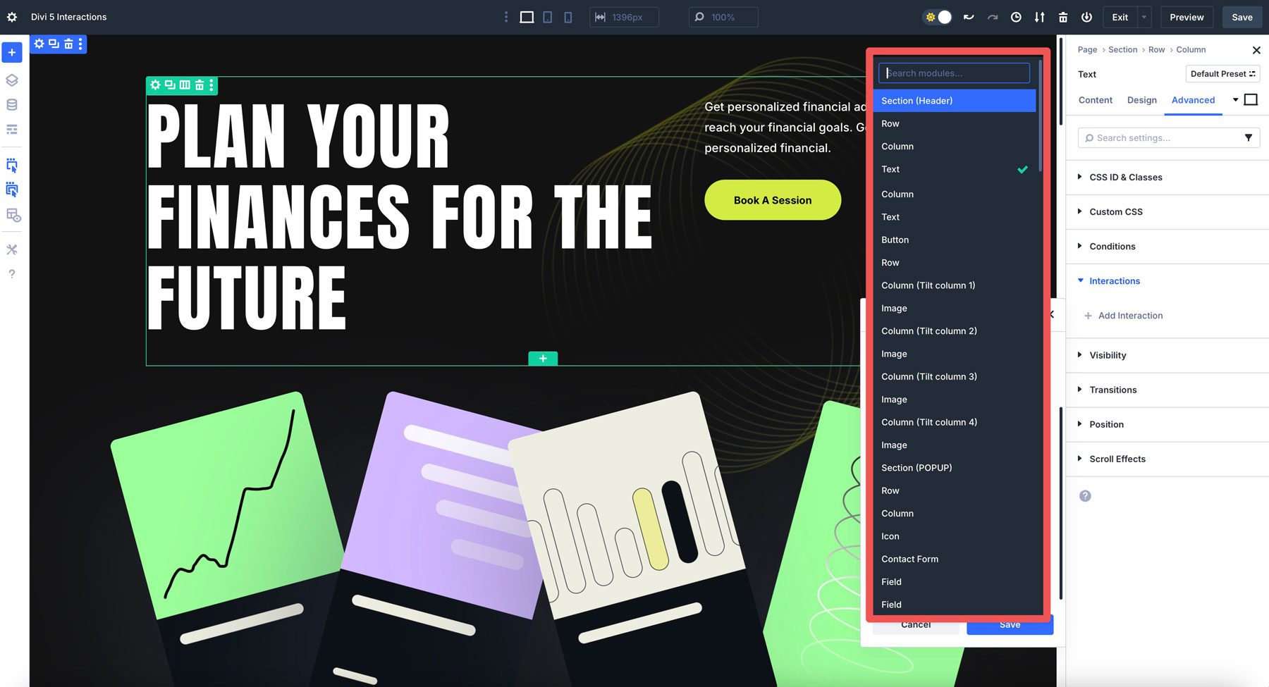 Divi 5の相互作用