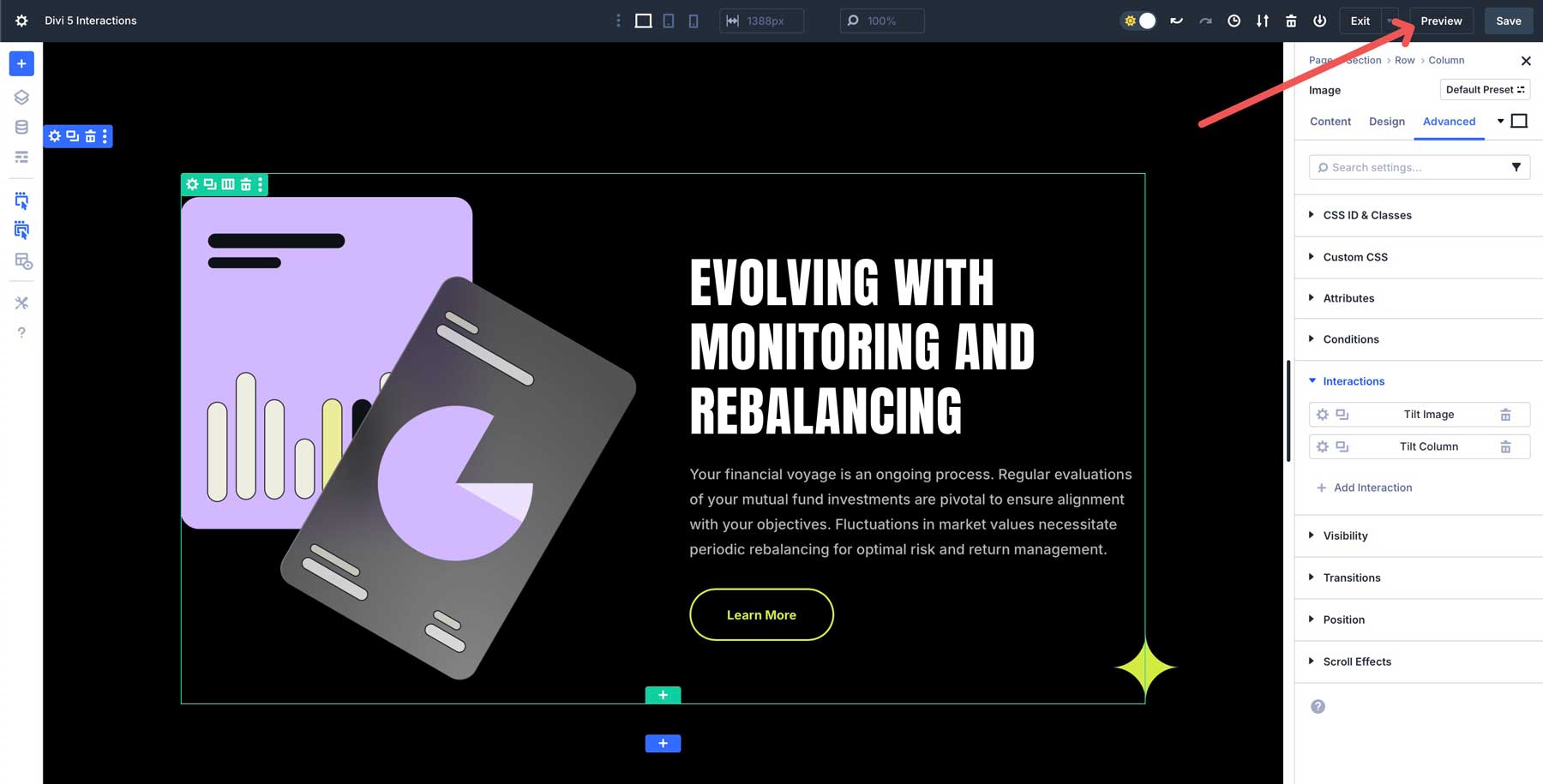 Divi 5の相互作用