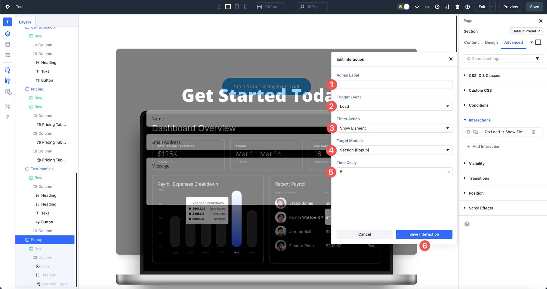 Divi 5の相互作用