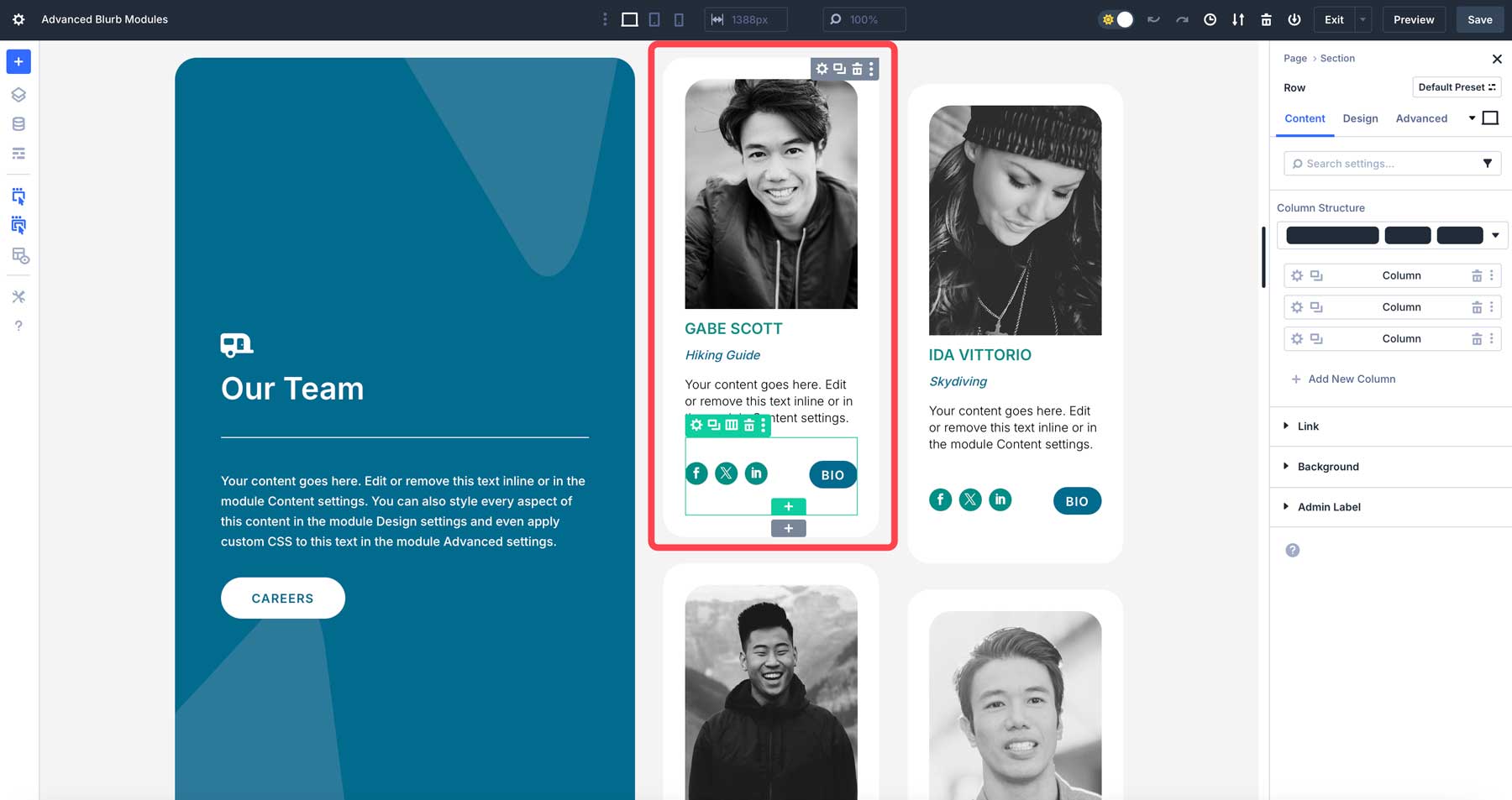 เลย์เอาต์การ์ดขั้นสูงใน Divi 5