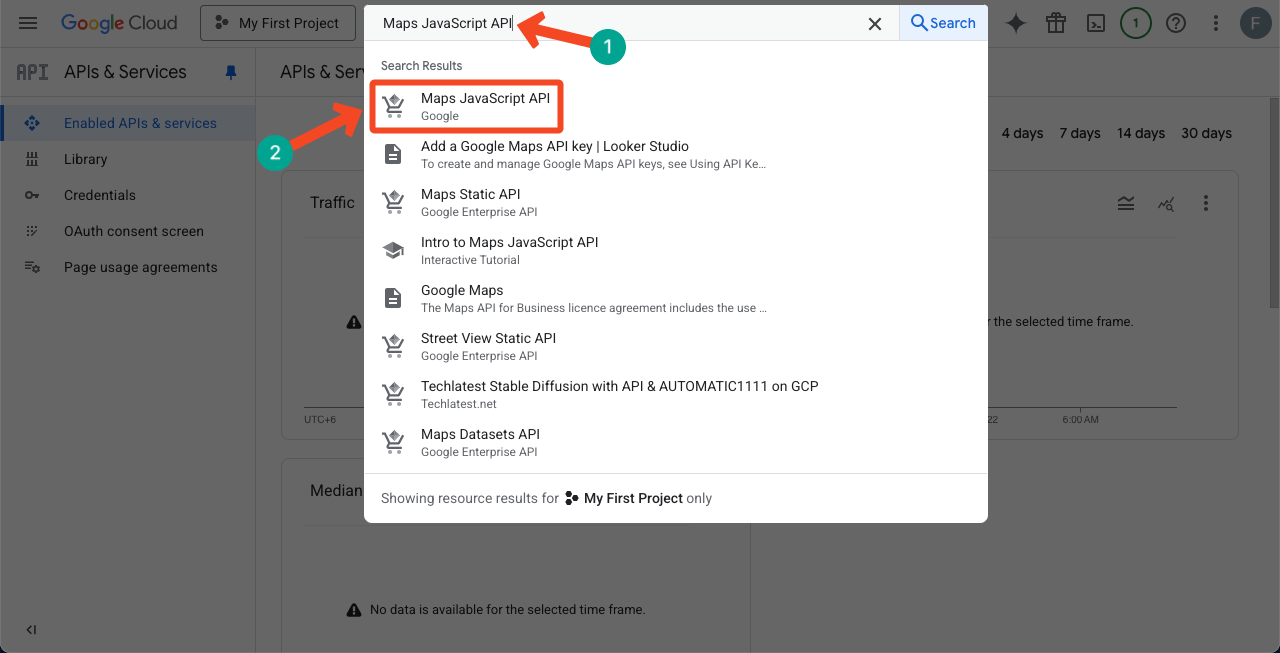 Find Maps JavaScript API