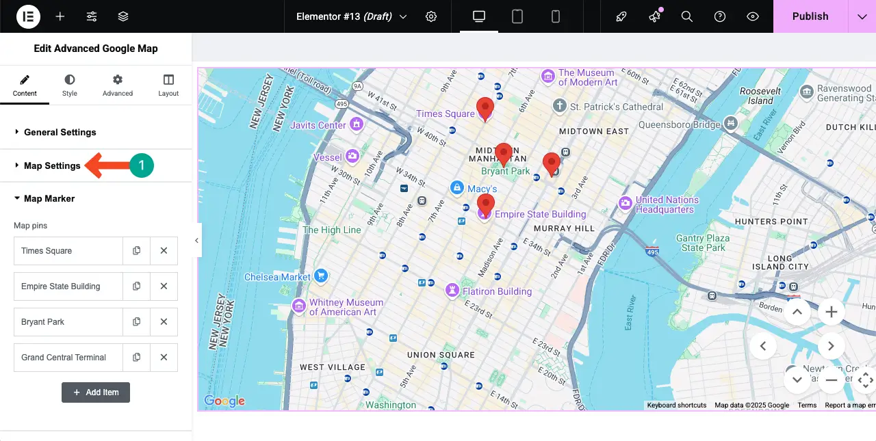 Configure Map Settings