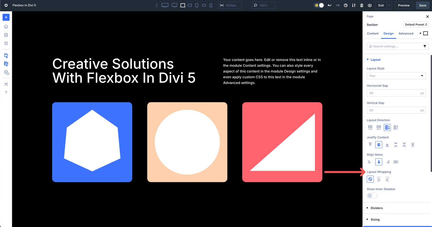 Divi 5のフレックスボックスレイアウトシステム