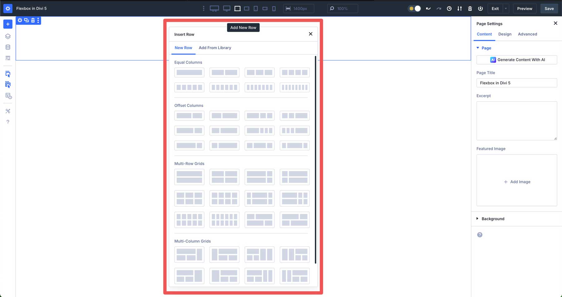 Divi 5のフレックスボックスレイアウトシステム