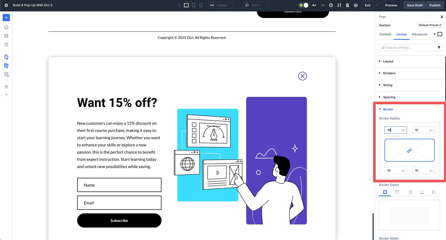 Divi 5でポップアップを作成します