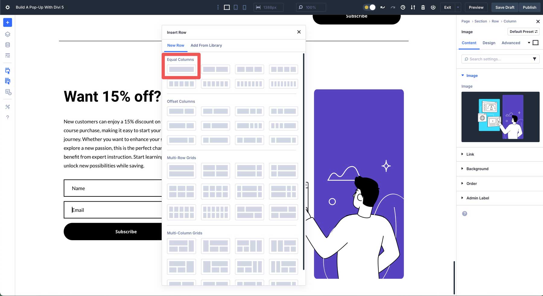 Divi 5でポップアップを作成します
