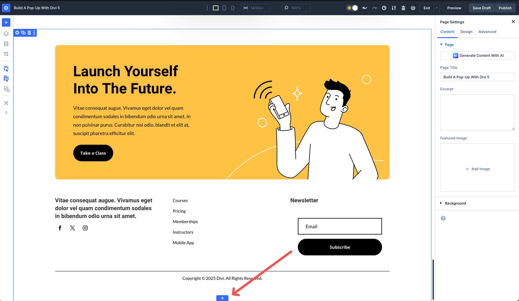 Divi 5でポップアップを作成します