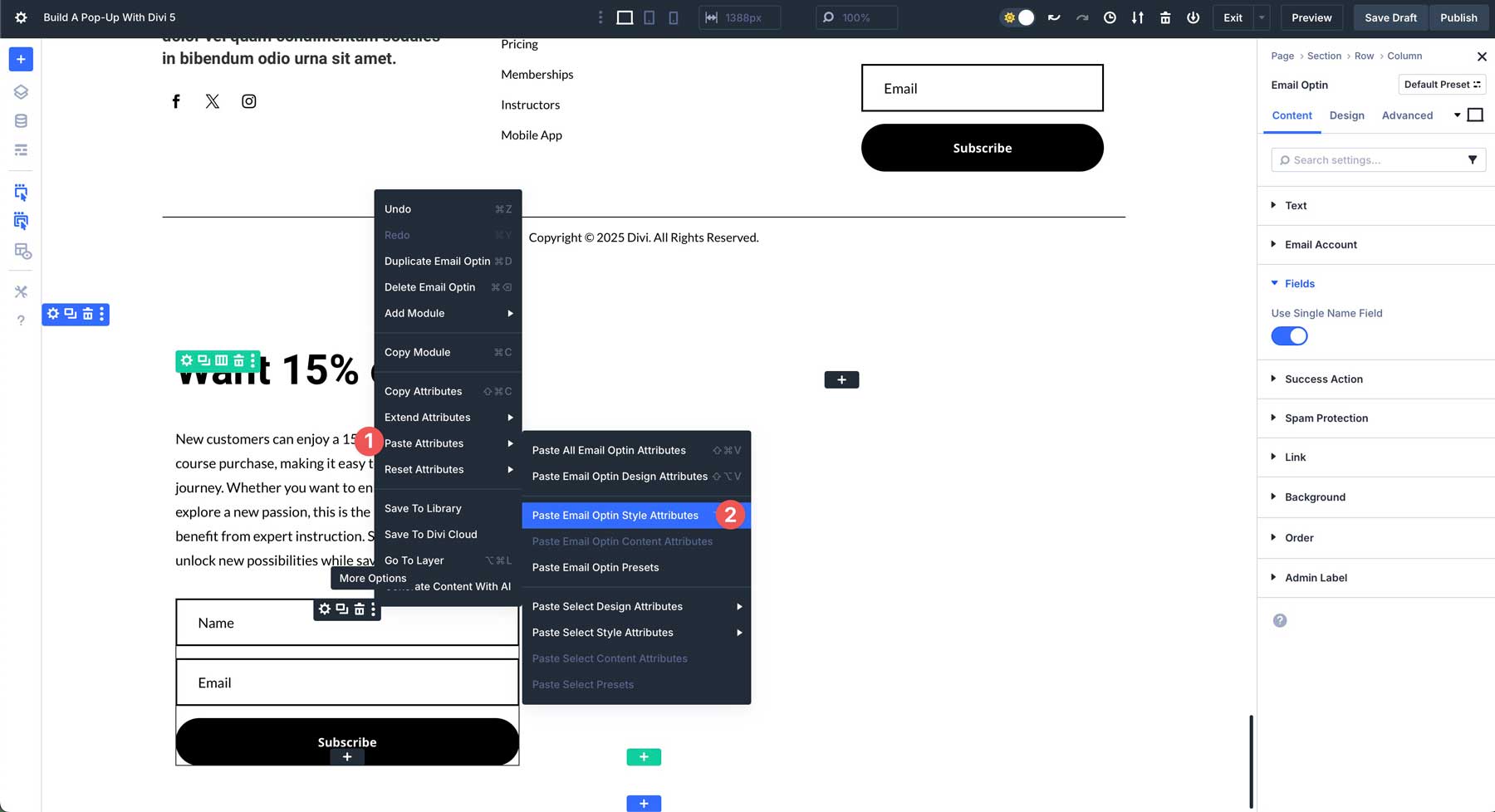 Divi 5でポップアップを作成します