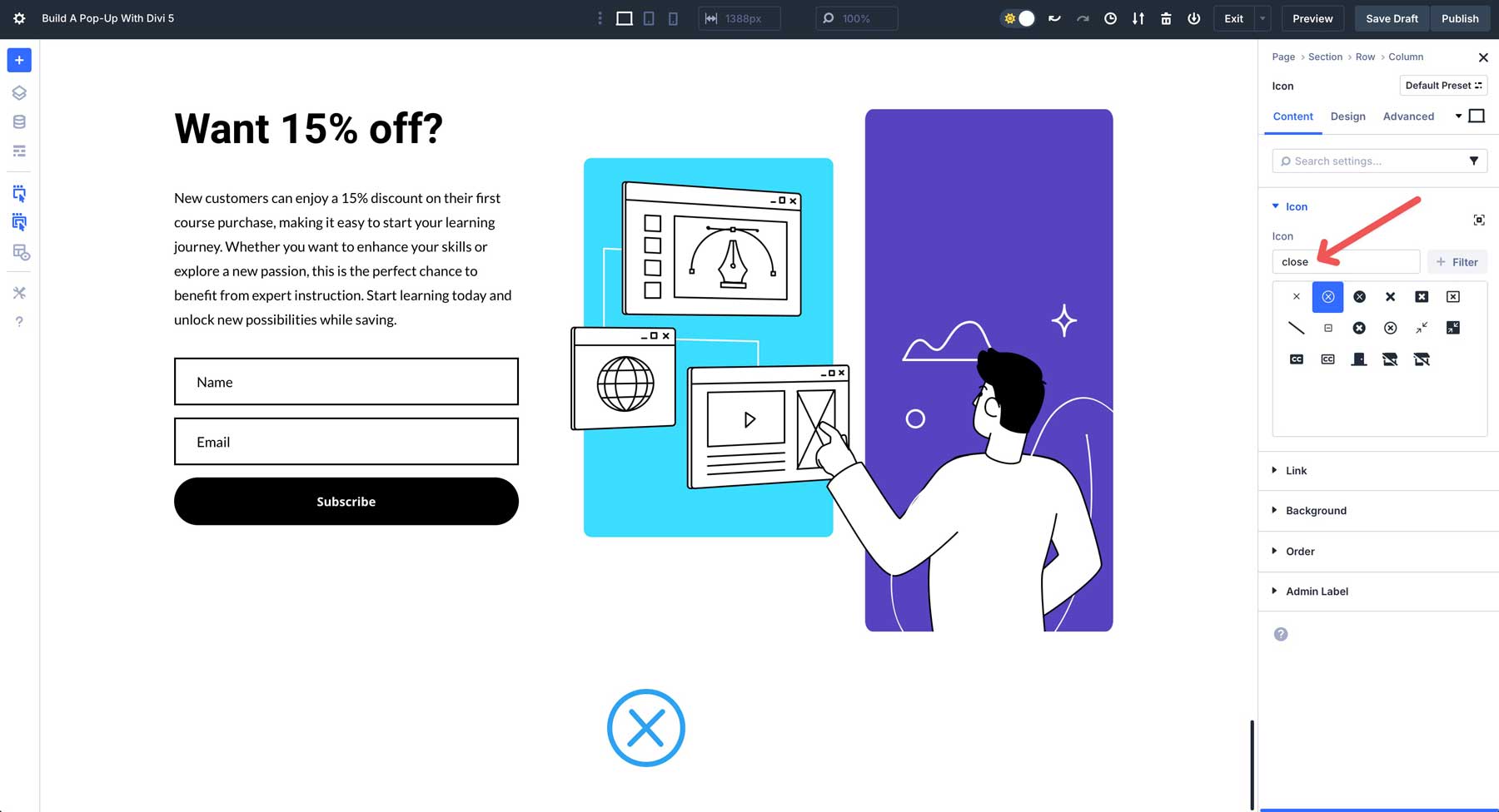 Divi 5でポップアップを作成します