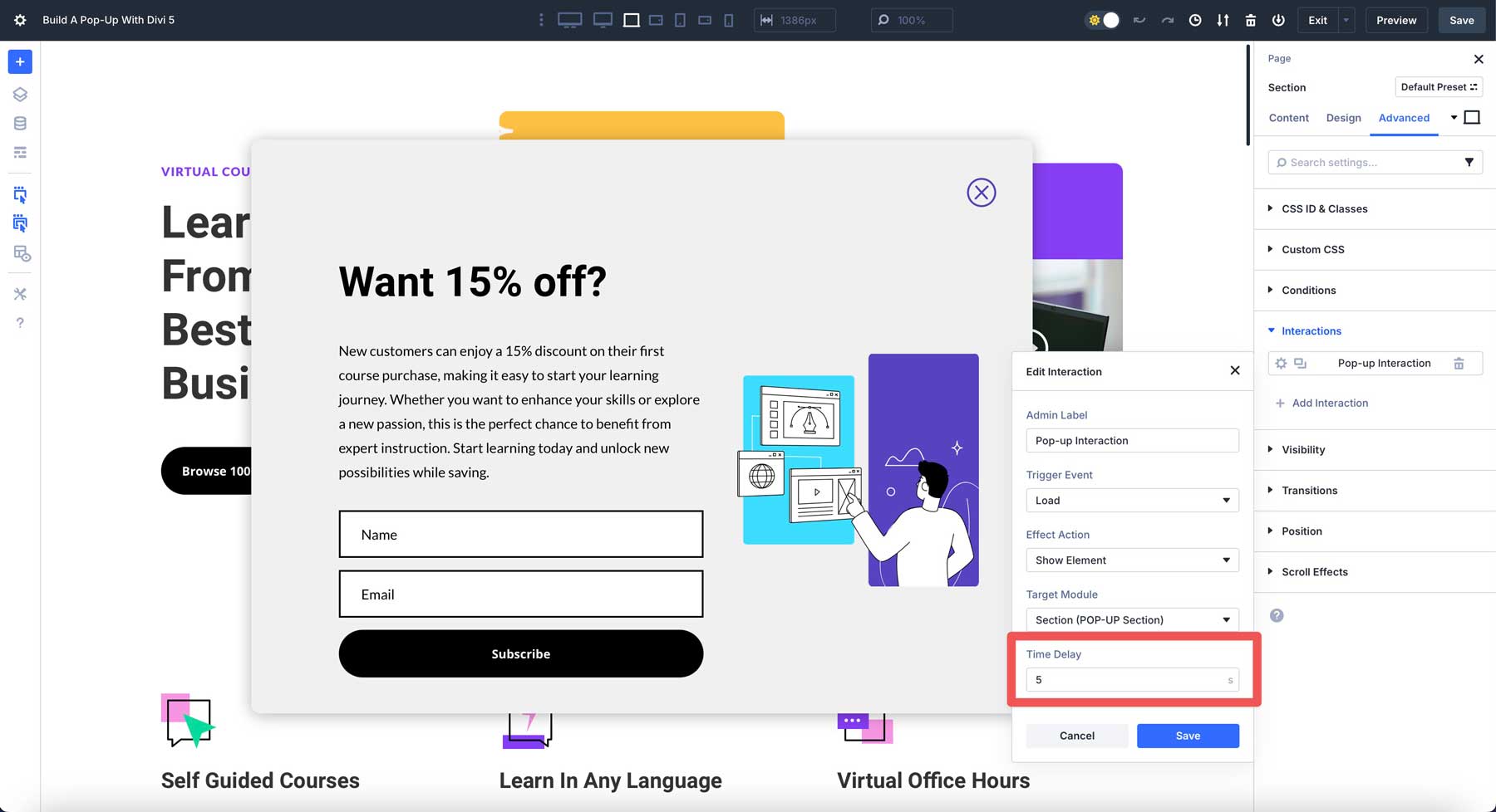 Divi 5でポップアップを作成します