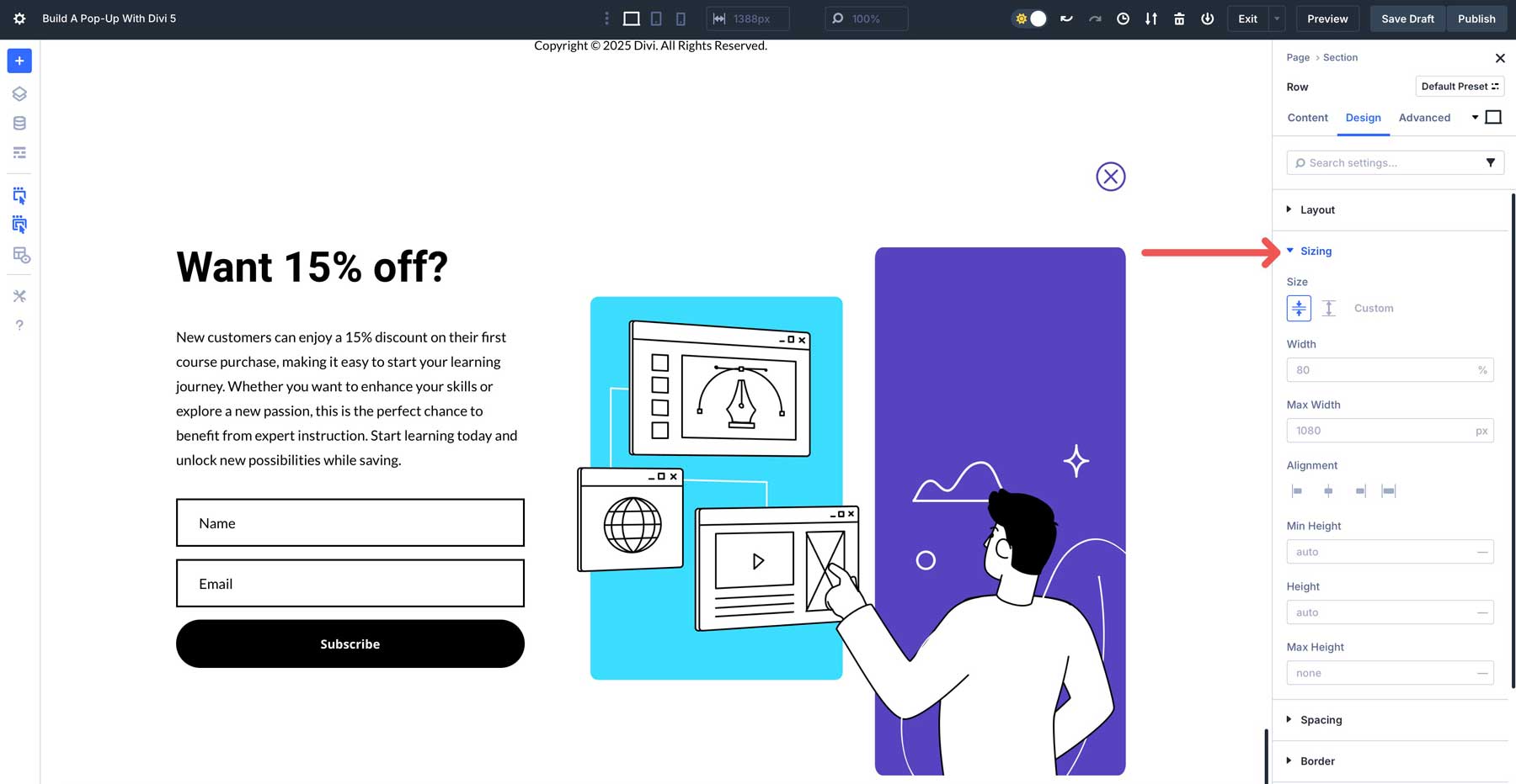 Divi 5でポップアップを作成します