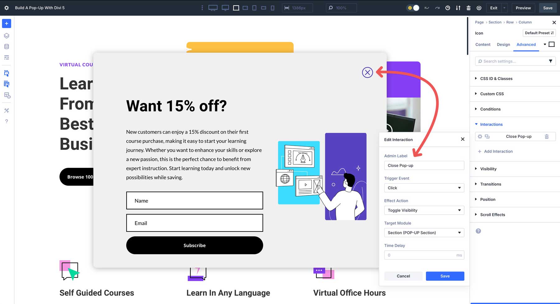 Divi 5でポップアップを作成します