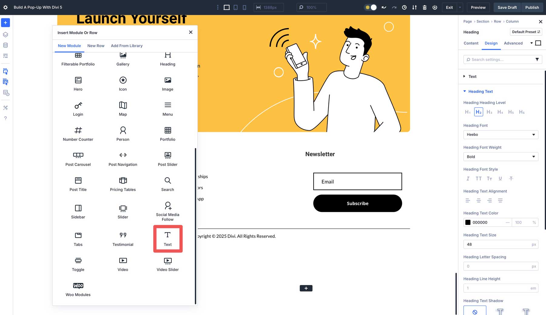 Divi 5でポップアップを作成します