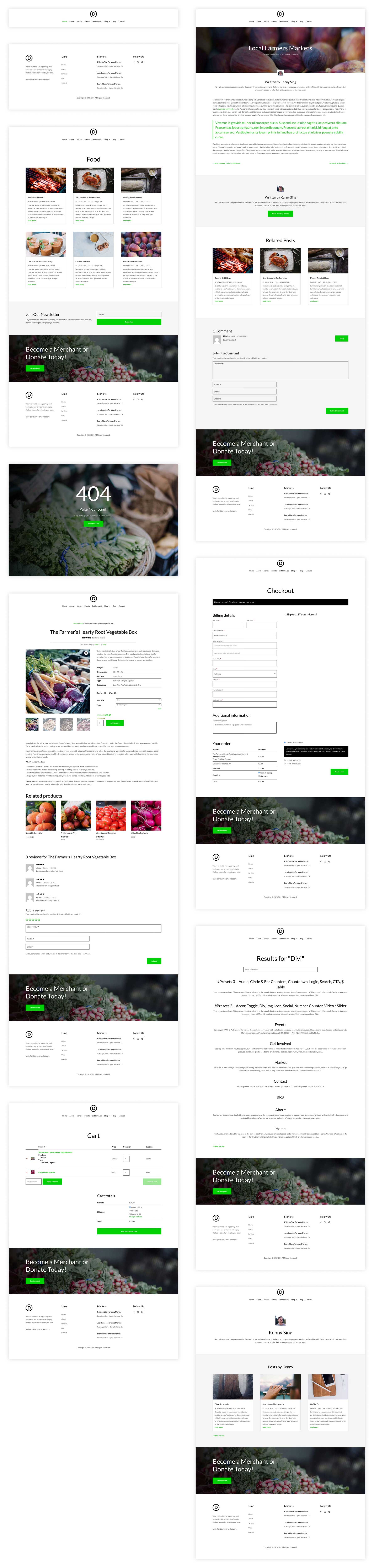 DIVIのファーマーズマーケットスターターサイト