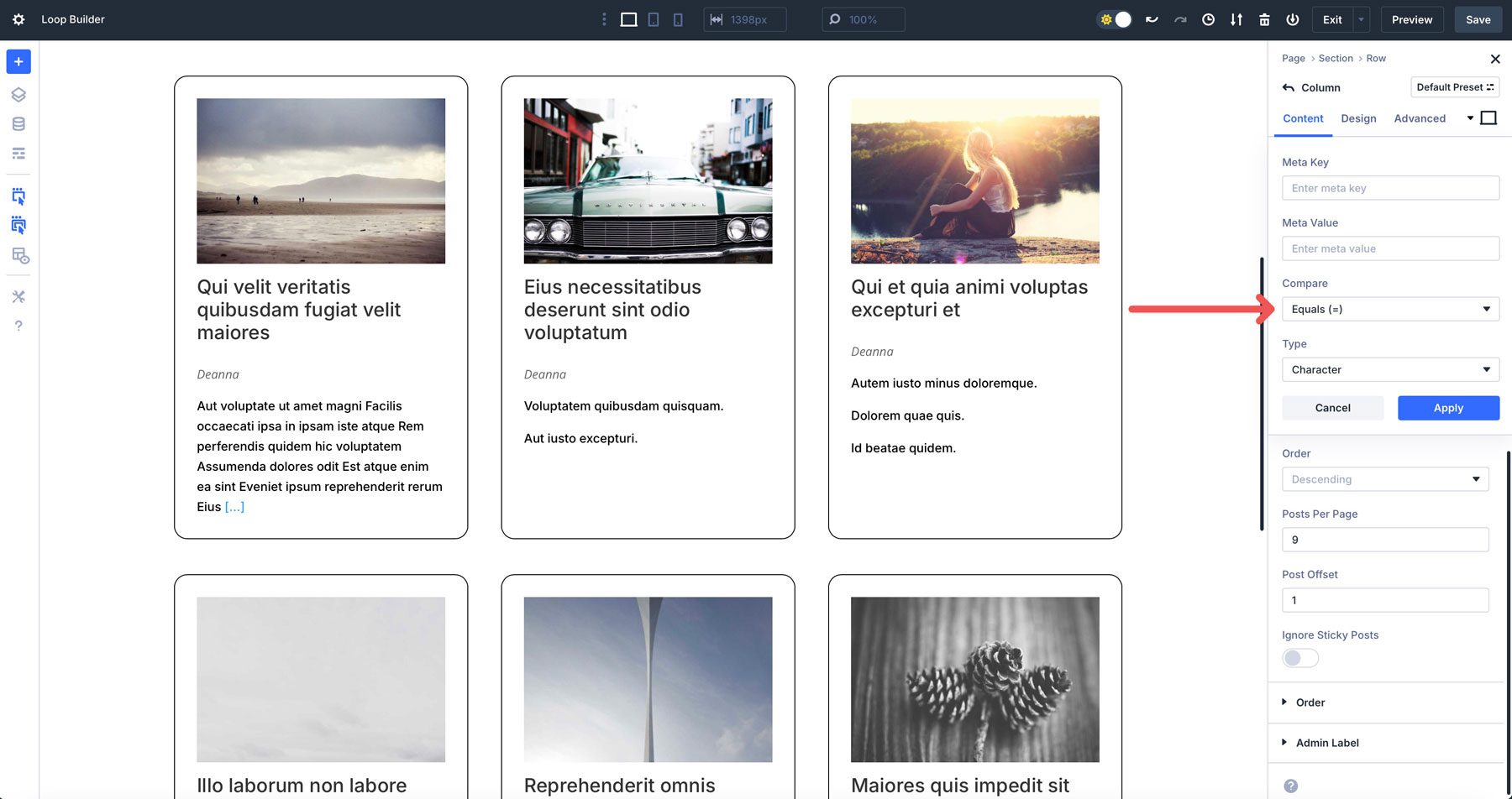 Divi 5 루프 빌더